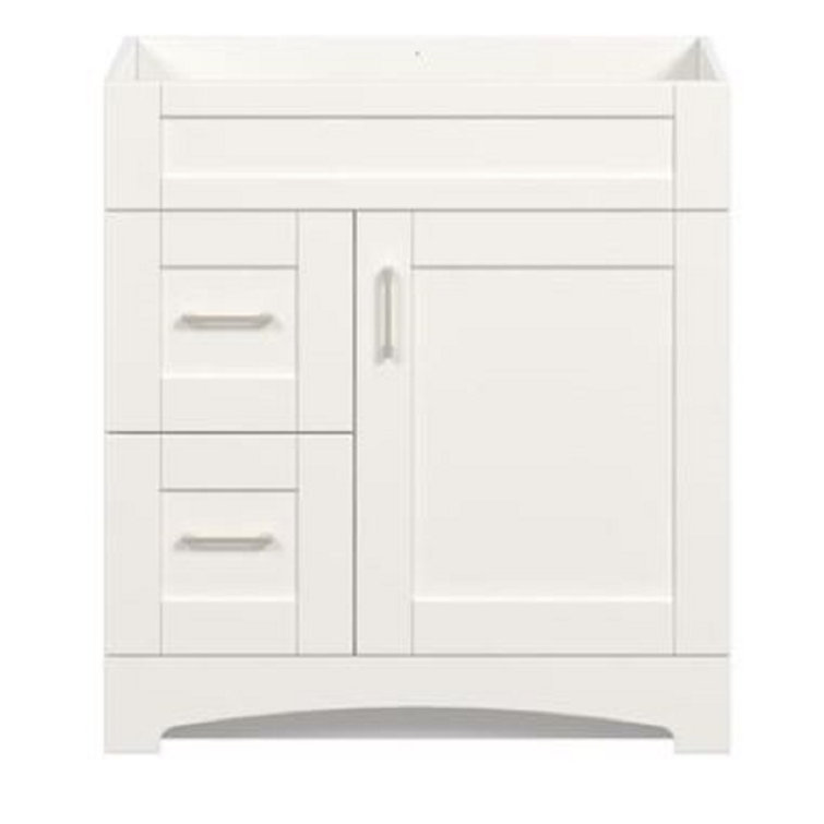 Woodnote Kitchens and Baths Robertson 30"W X 183/4"D Matte White